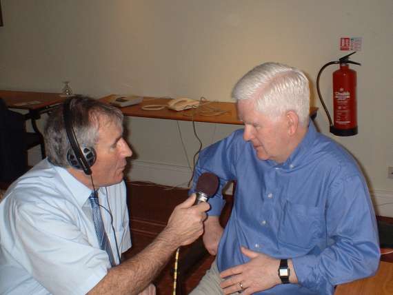 Weeshie interviewing Jim Sullivan of the Irish Examiner