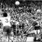 Mikey Sheehy shoots for score in the 1986 All Ireland Final over Tyrone