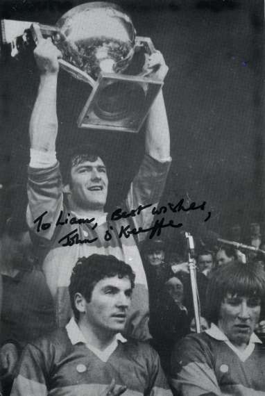 John O Keeffe captains Kerry to win the 1977 National League