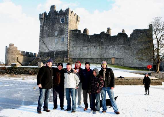 Weeshie with friends at Ross Castle