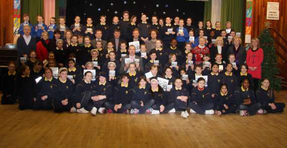 Pupils and Teachers of 5th and 6th class in Presentation Primary School in Tralee