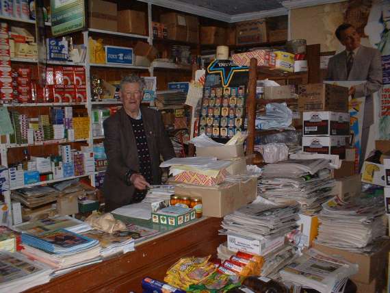 Denis P O Sullivan in his Kilgarvan shop and post office