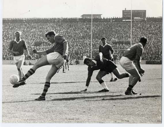 Mick Morris clears in the 1969 final against Offaly