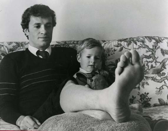 Mikey Sheehy and son Michael in 1984