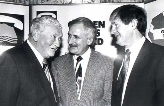 Denny Lyne, 1947 Kerry Captain chats with Johnny Culloty, 1969 Kerry Captain